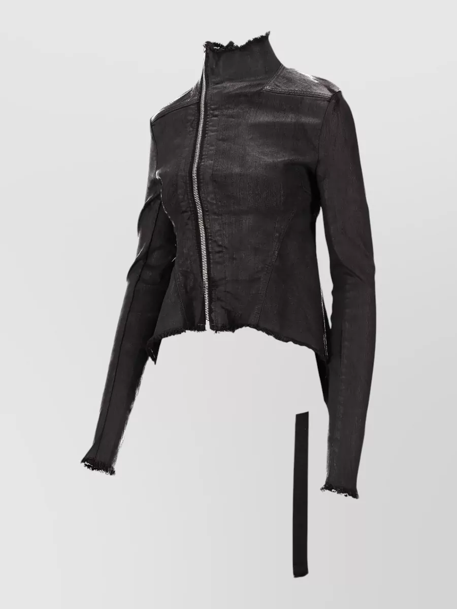 Rick Owens Asymmetric Hem Long Sleeve Jacket