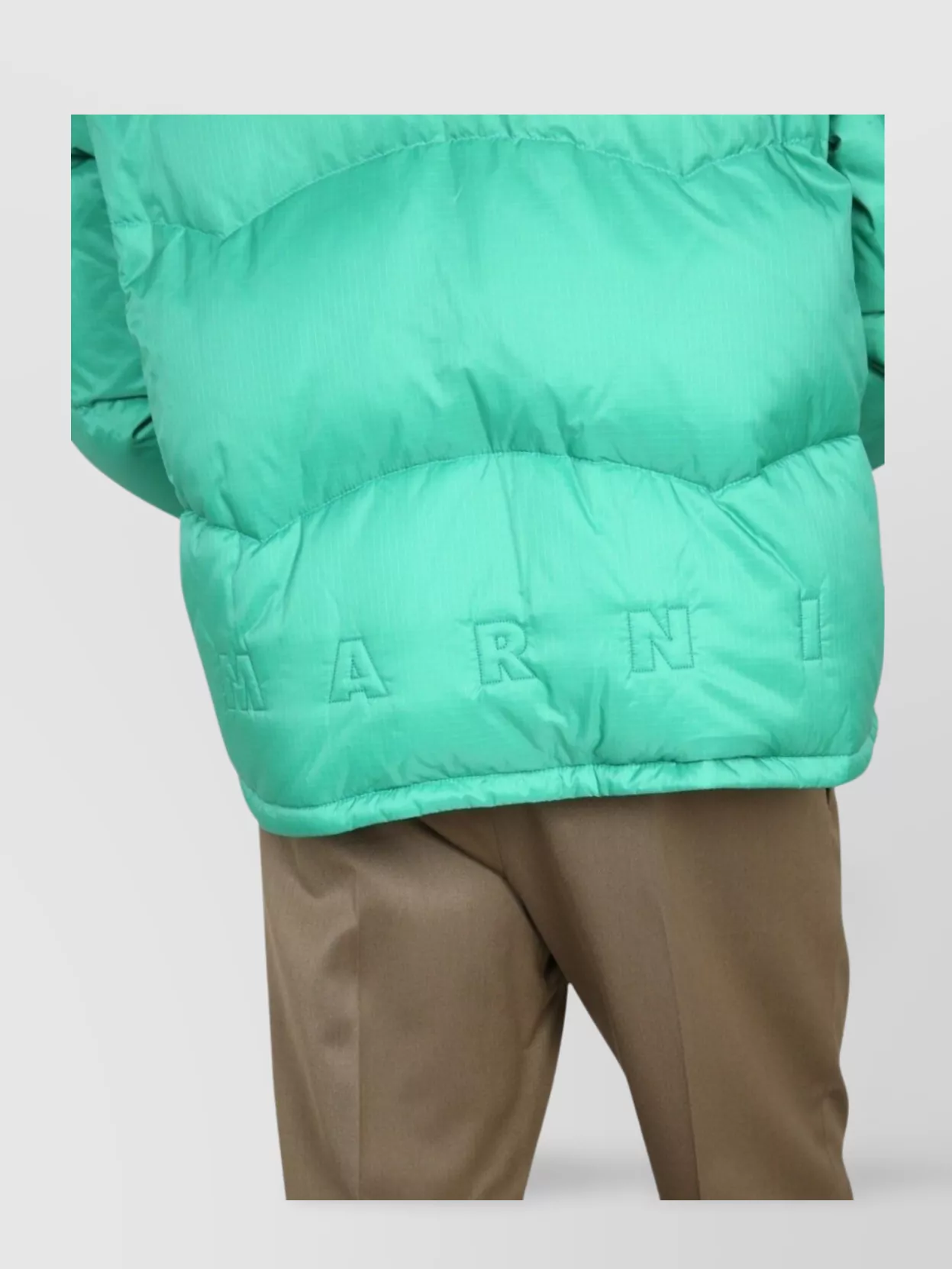 Marni Quilted Color Block Jacket With High Collar