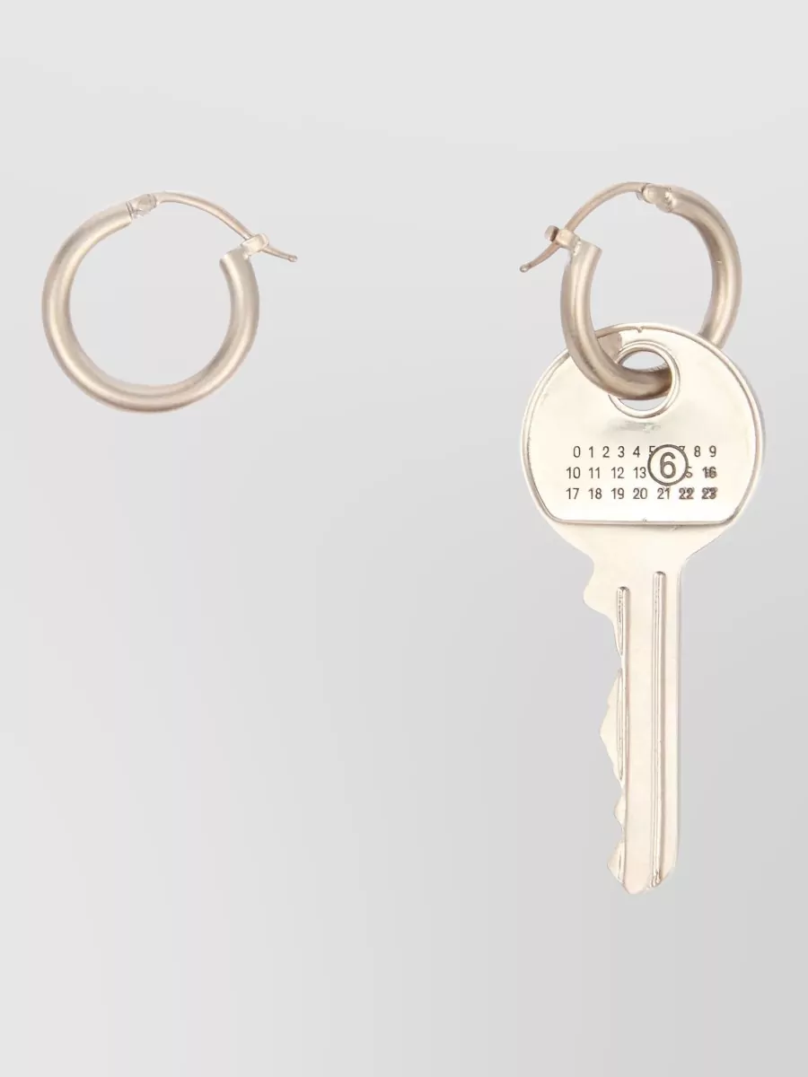 Mm6 Maison Margiela Brass Hoop Earrings