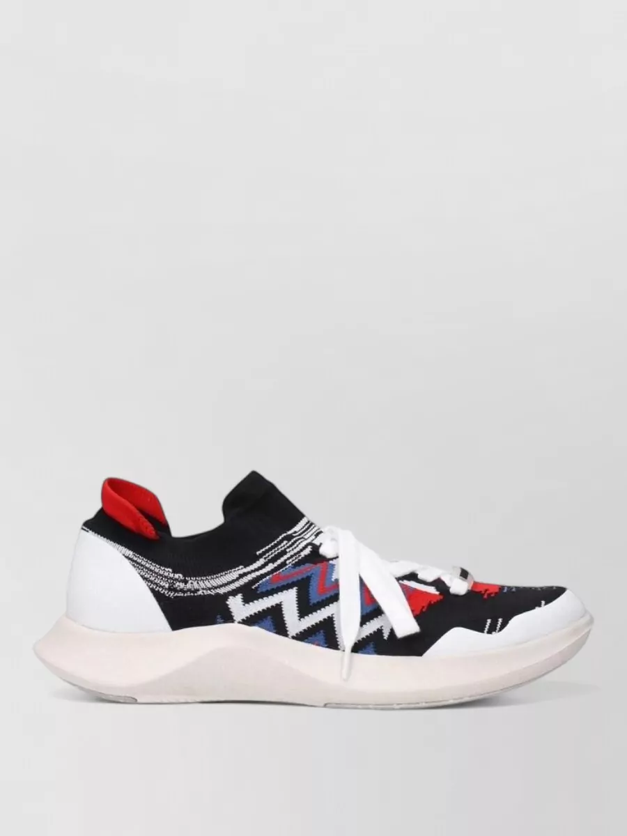Missoni Multicolor Knit Lace-Up Sneakers