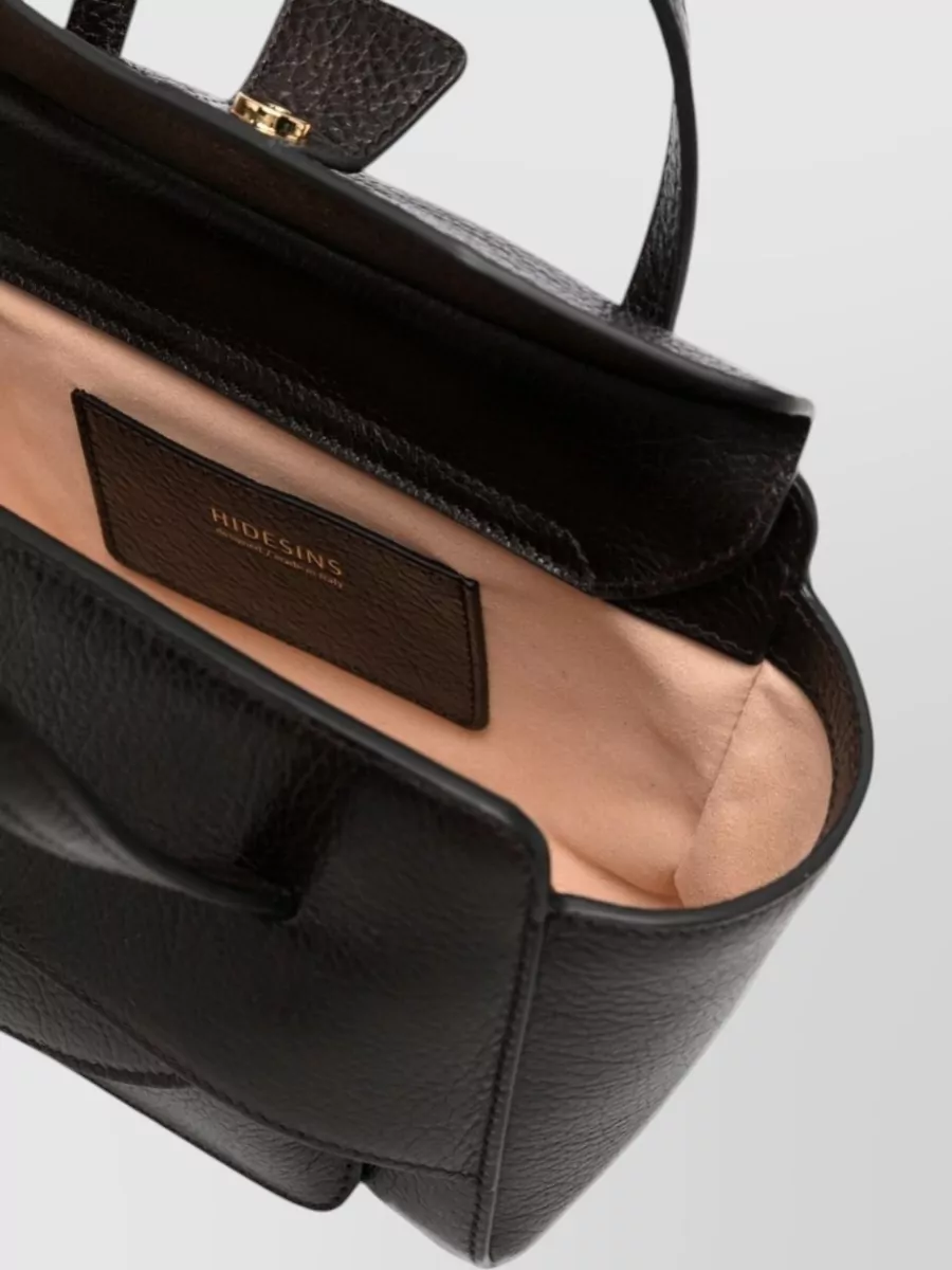 Hidesins Grained Leather Shoulder Bag