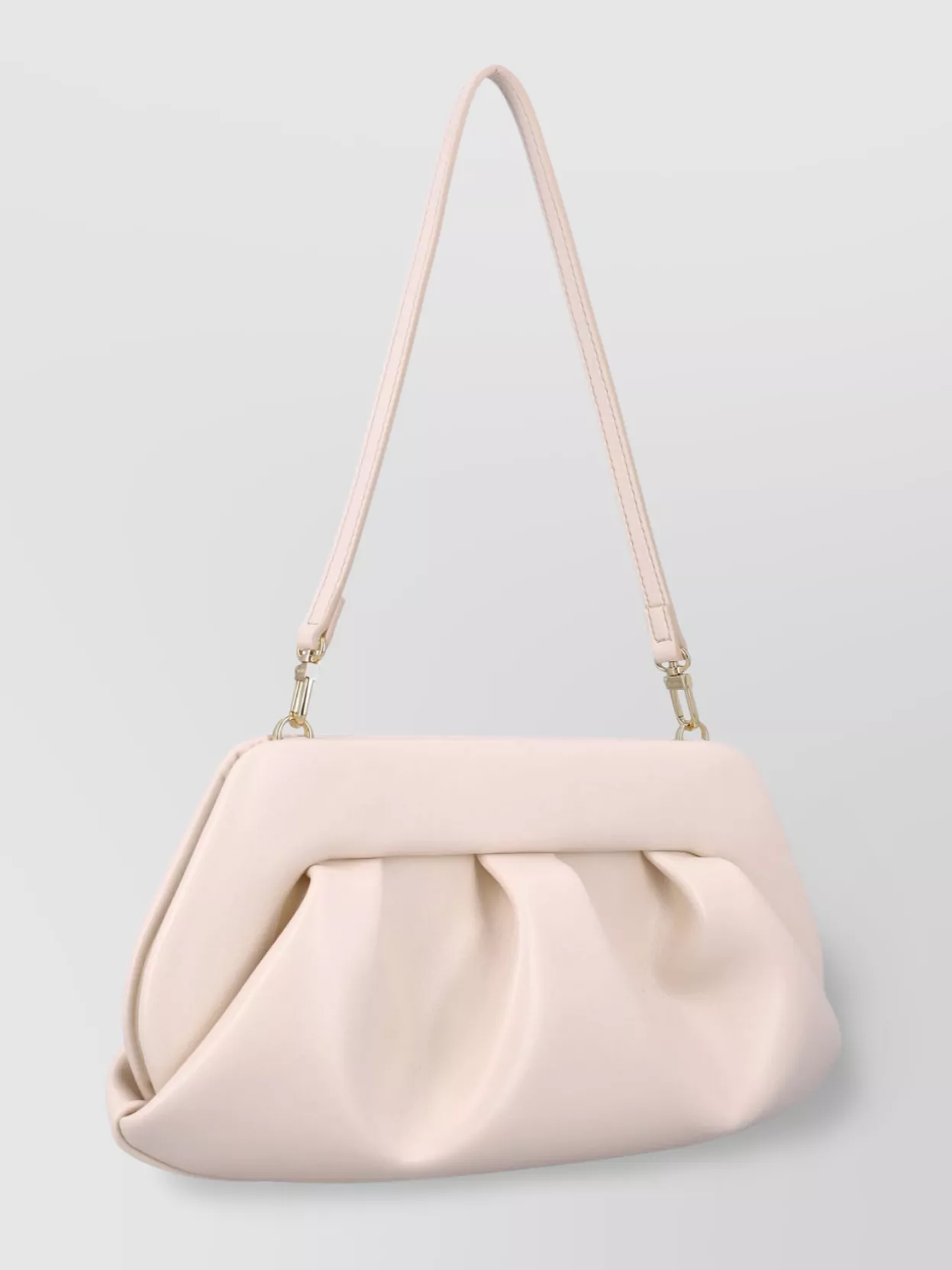 Themoirè Pleated Clutch And Shoulder Strap