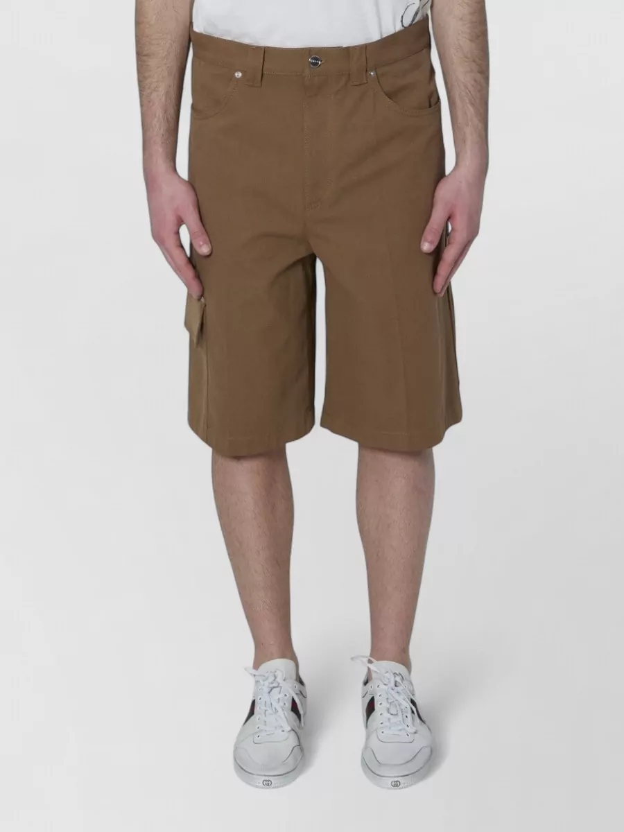 Gucci denim mid-rise wide-leg cargo shorts