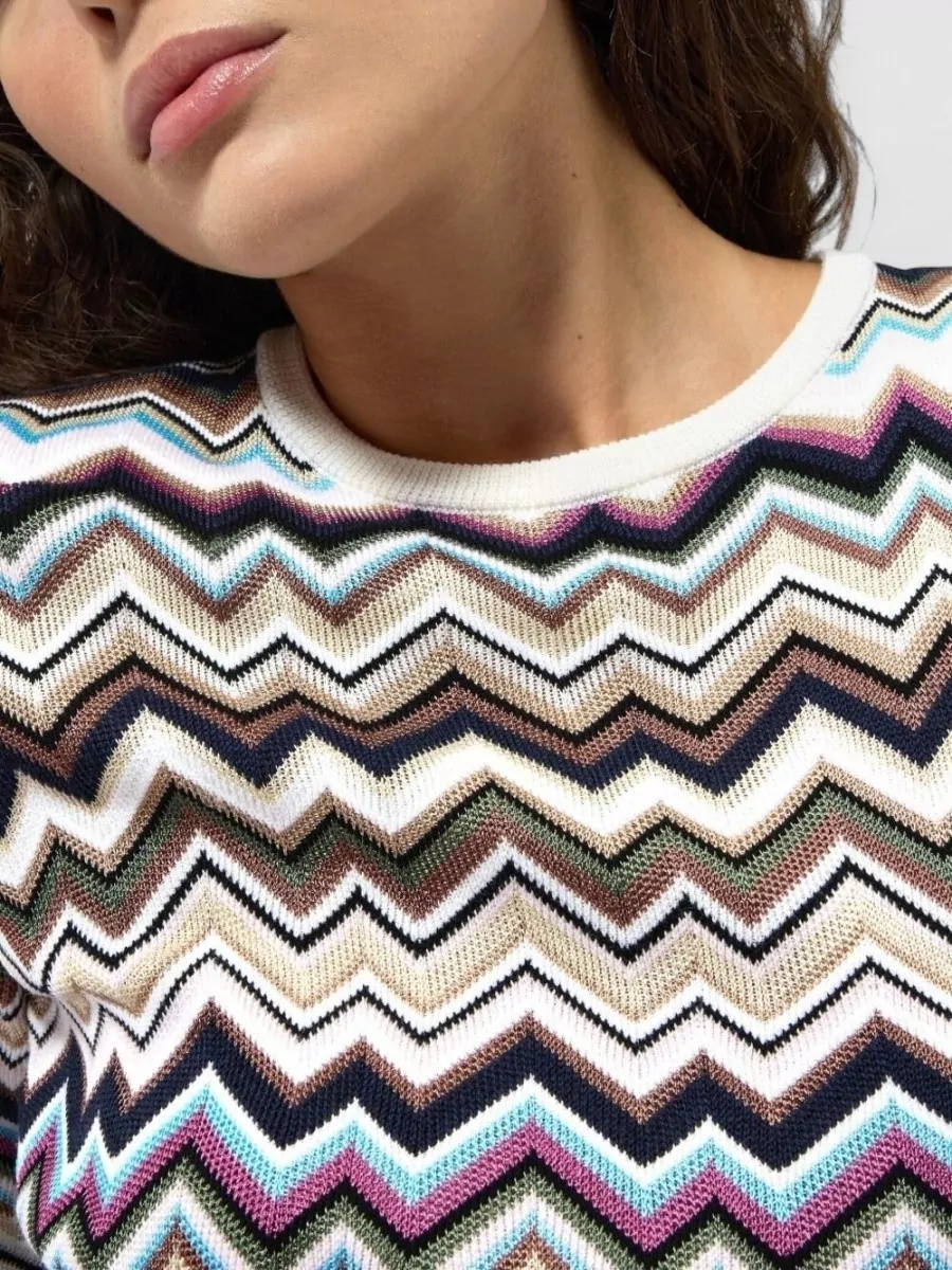 Missoni Fine-Knit Zigzag Midi Dress