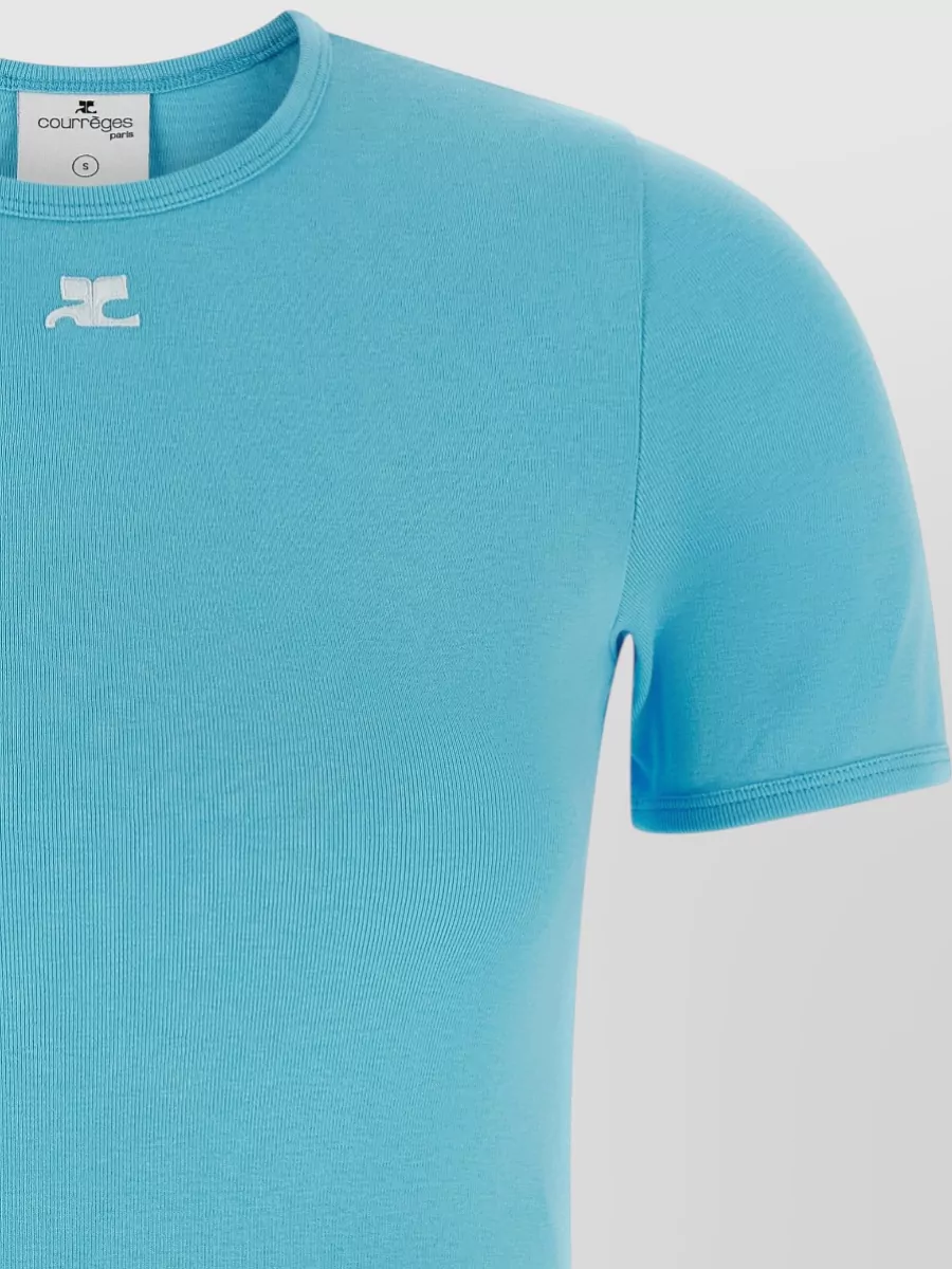 Courrèges Cotton Logo Patch Short-Sleeve T-Shirt