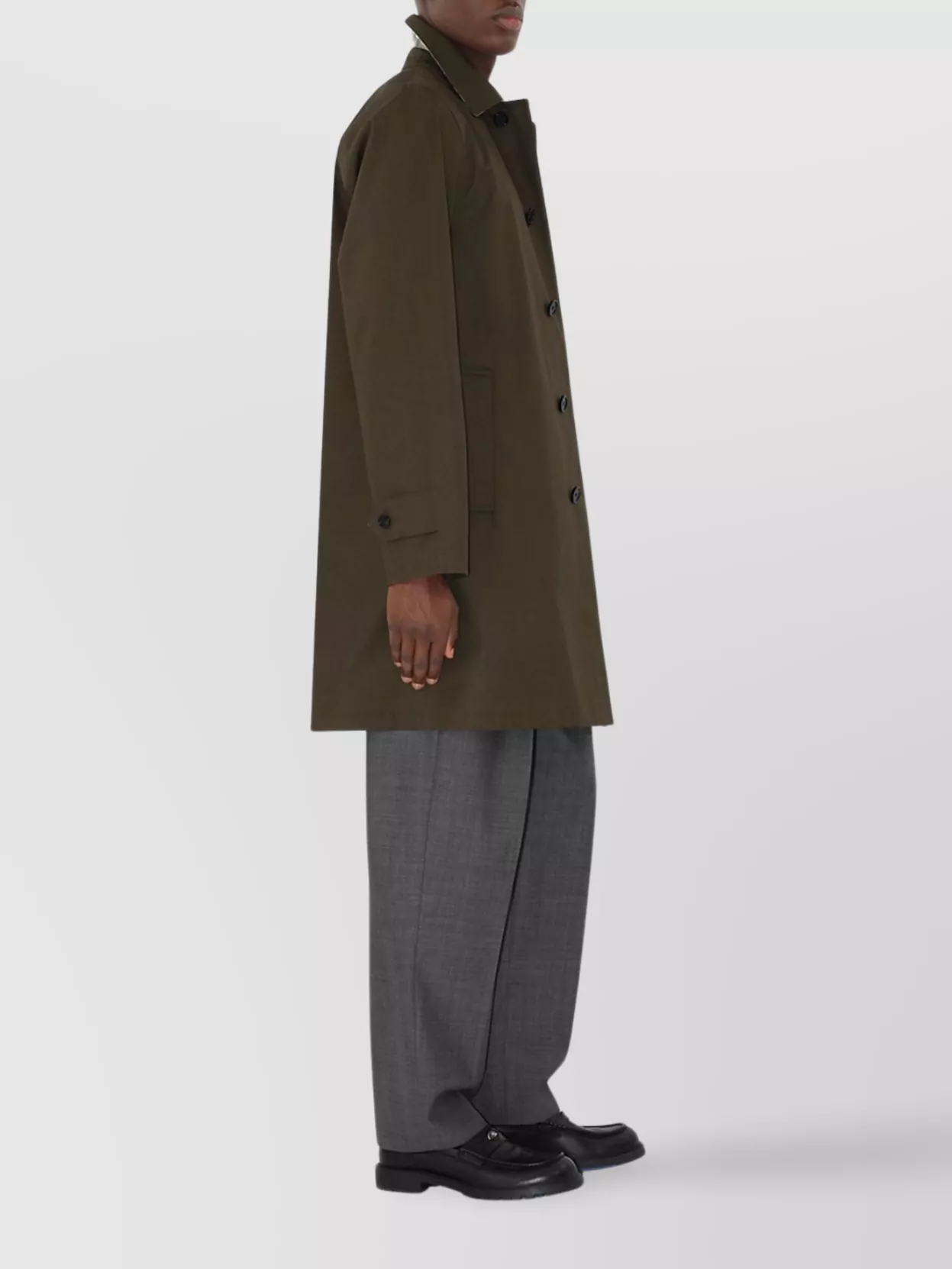 Burberry Long Sleeve Coat Collared Neck