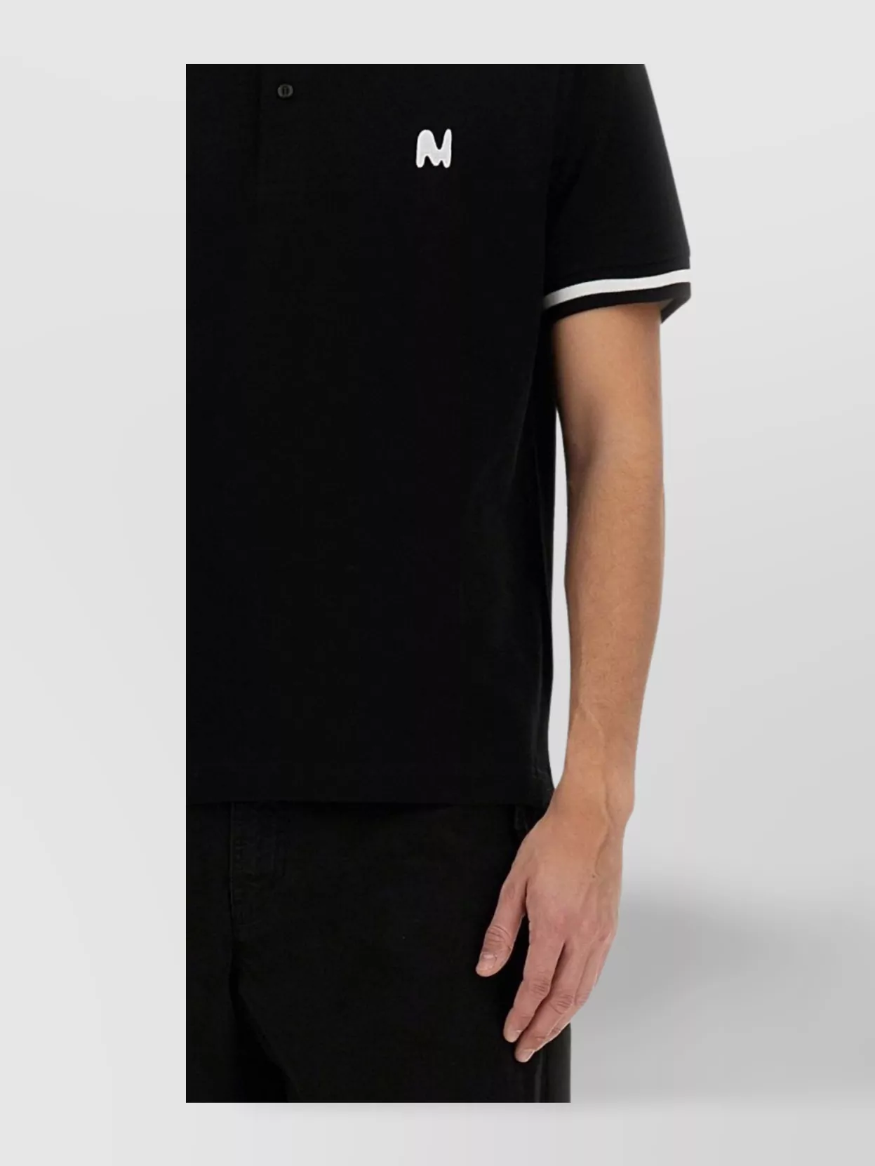 Msgm Cotton Polo With Short Sleeves And Contrasting Collar