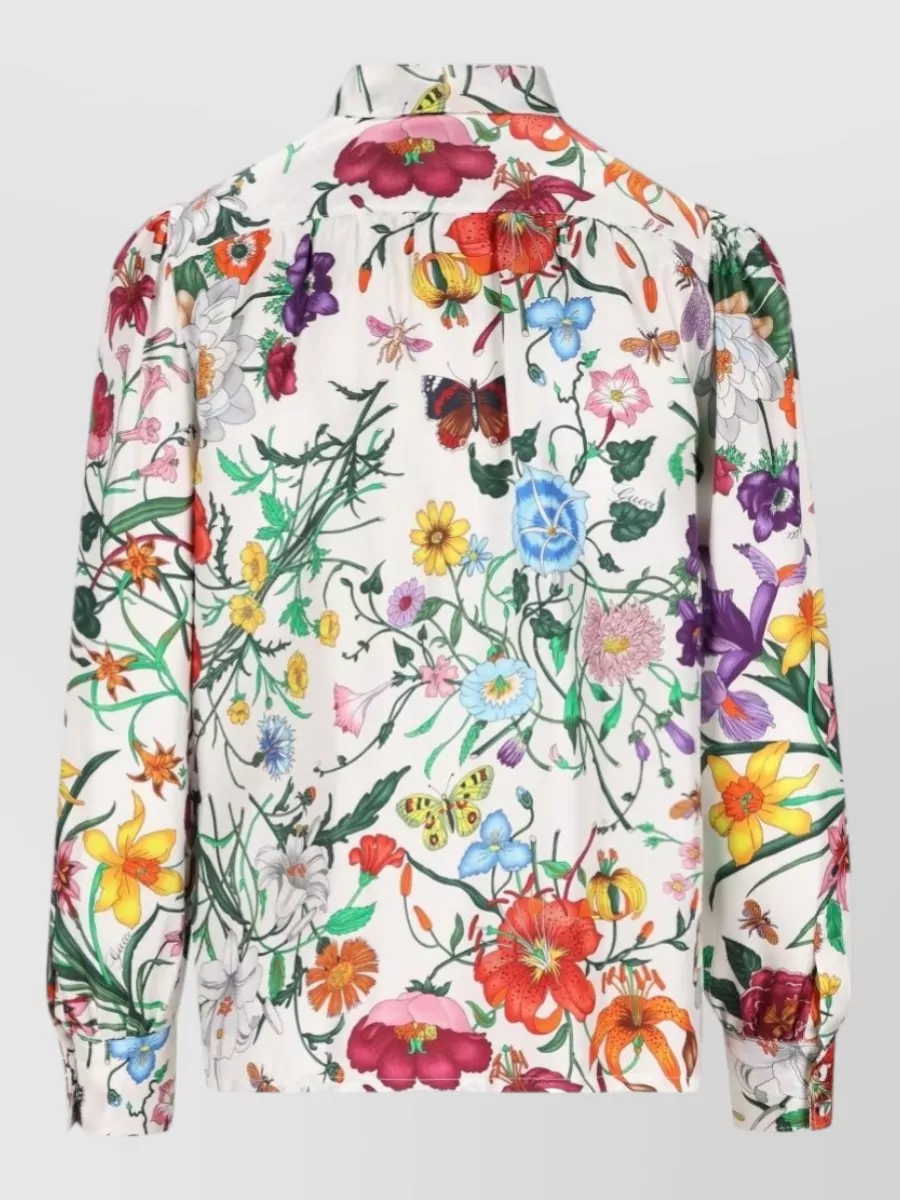 Gucci Silk Floral-Print Shirt