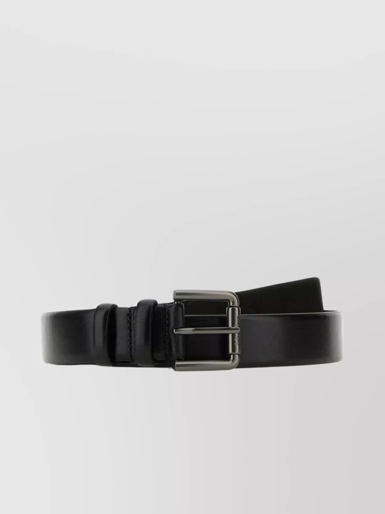Shop Max Mara Leather Belt With Single Loop Keeper