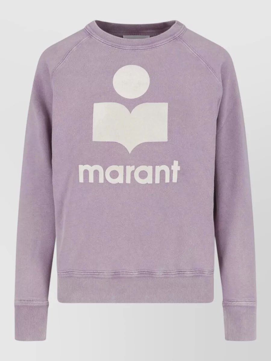 Isabel Marant Etoile Logo print cotton blend crewneck sweatshirt