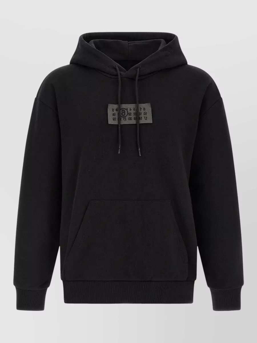 Mm6 Maison Margiela cotton logo-patch hoodie