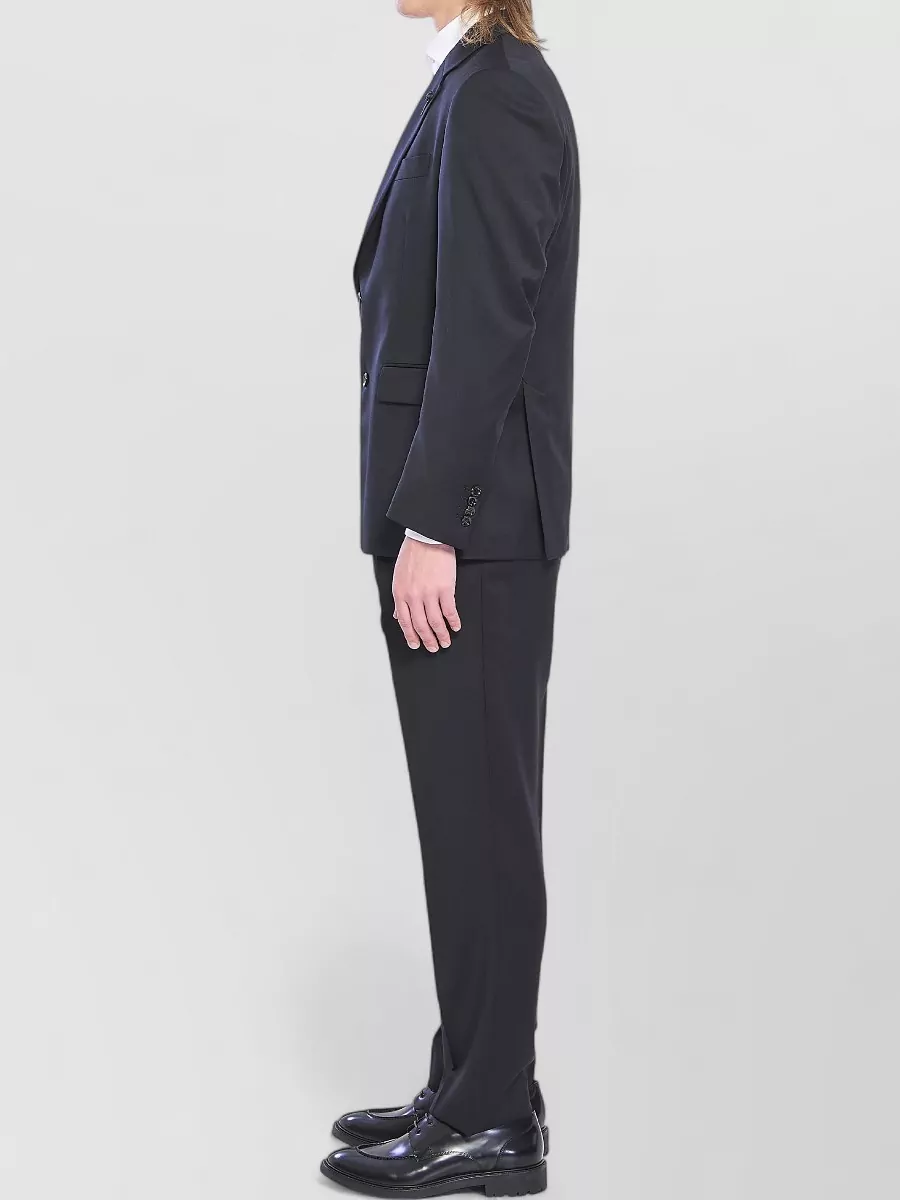 Lardini Single Breasted Suit Straight Leg Virgin Wool