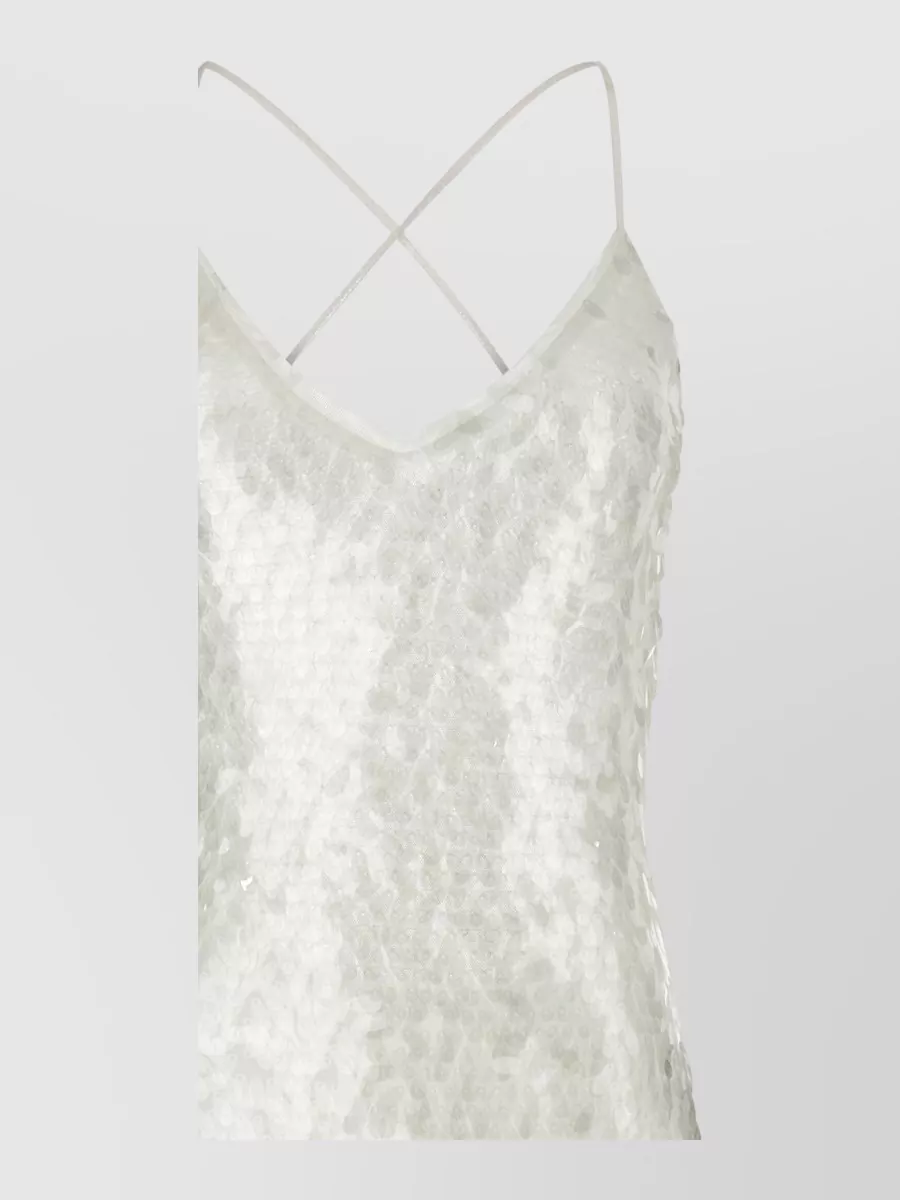 Norma Kamali Sequined sleeveless v-neck maxi dress