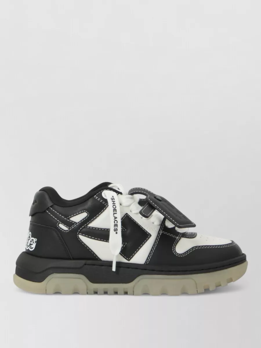 Off-White Calfskin Chunky Low-Top Sneakers