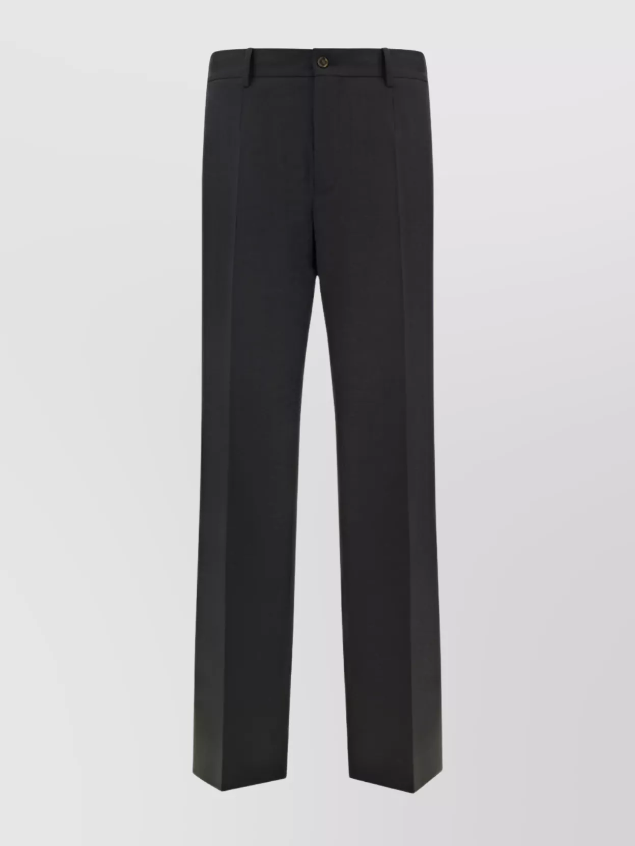 Shop Dolce & Gabbana Wool Trousers With Front Crease And Monochrome Pattern