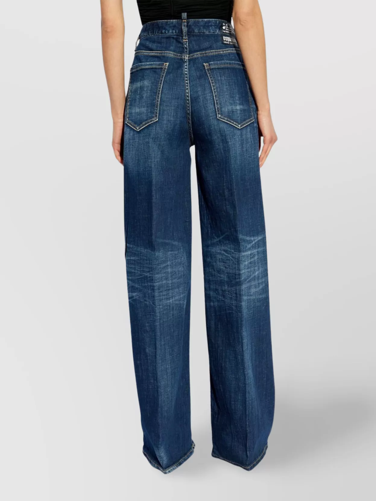 Dsquared2 Wide Leg High Waist Jeans