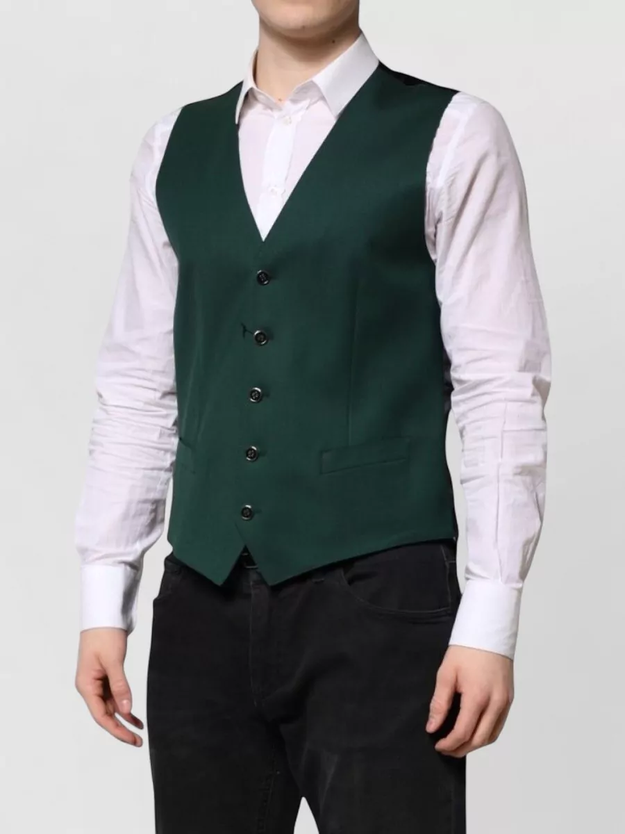 Dolce&Gabbana Virgin Wool V-Neck Waistcoat