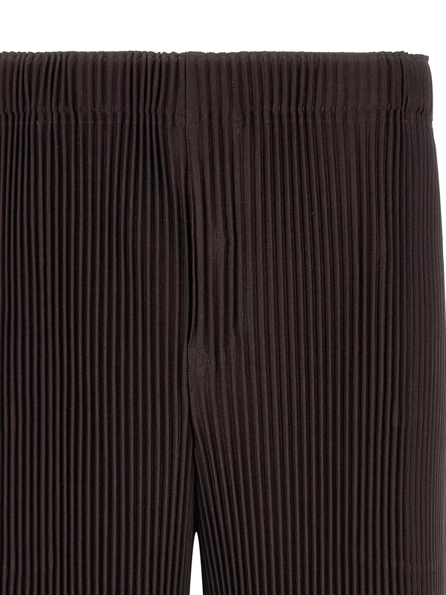 Homme Plisse Issey Miyake Ribbed Straight-Leg Bermuda Shorts