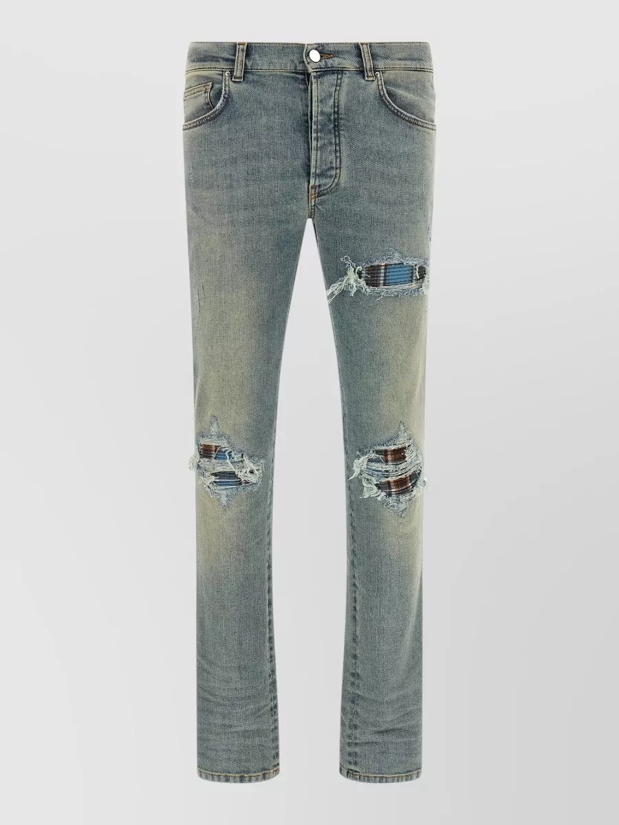 Amiri Flannel mx1 skinny denim jeans