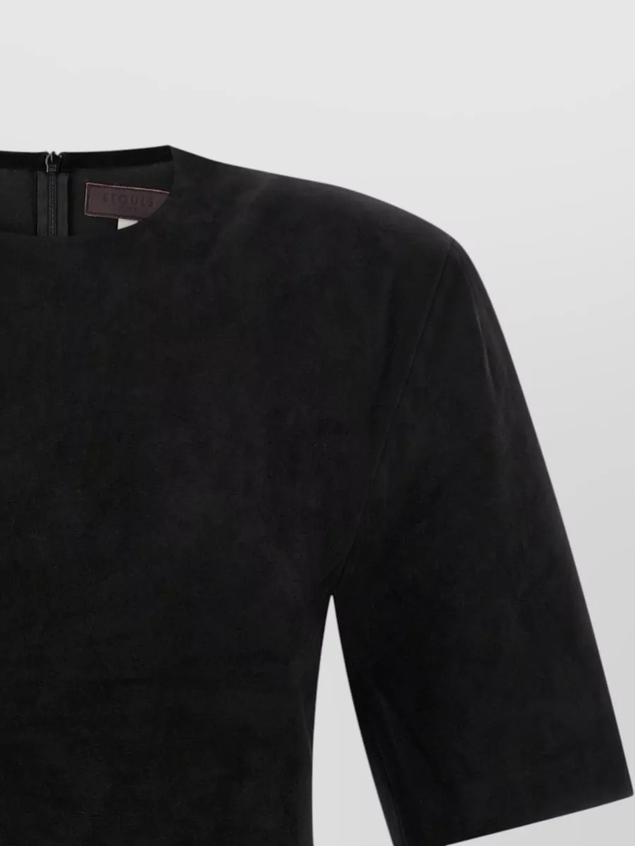 Stouls Leather Suede Short-Sleeve T-Shirt