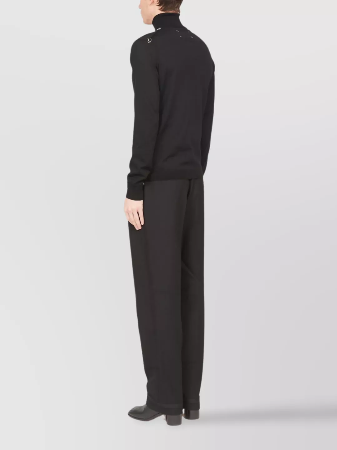 Maison Margiela Blue Wool Turtleneck Sweater