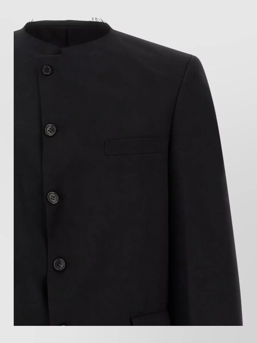 Comme Des Garçons Wool Single-Breasted Tailored Suit Jacket