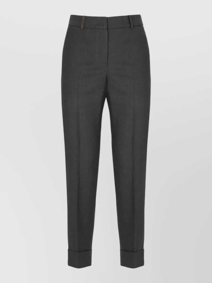 Peserico virgin wool straight-leg tailored trousers