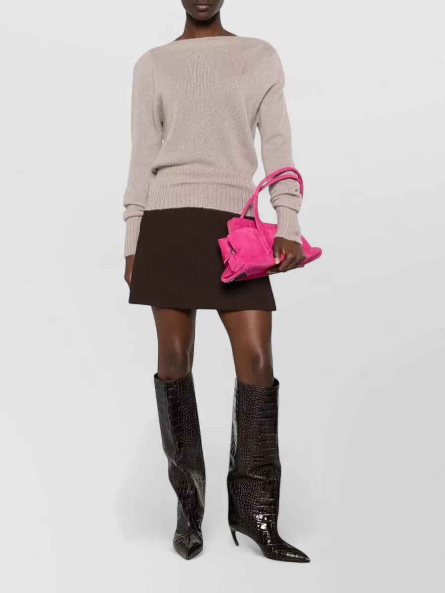 Tom Ford Cashmere silk long-sleeve boat neck top