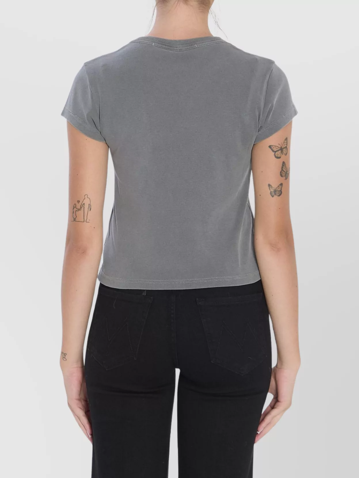 Alexander Wang Slim Fit Cropped Baby T-Shirt With Graphic