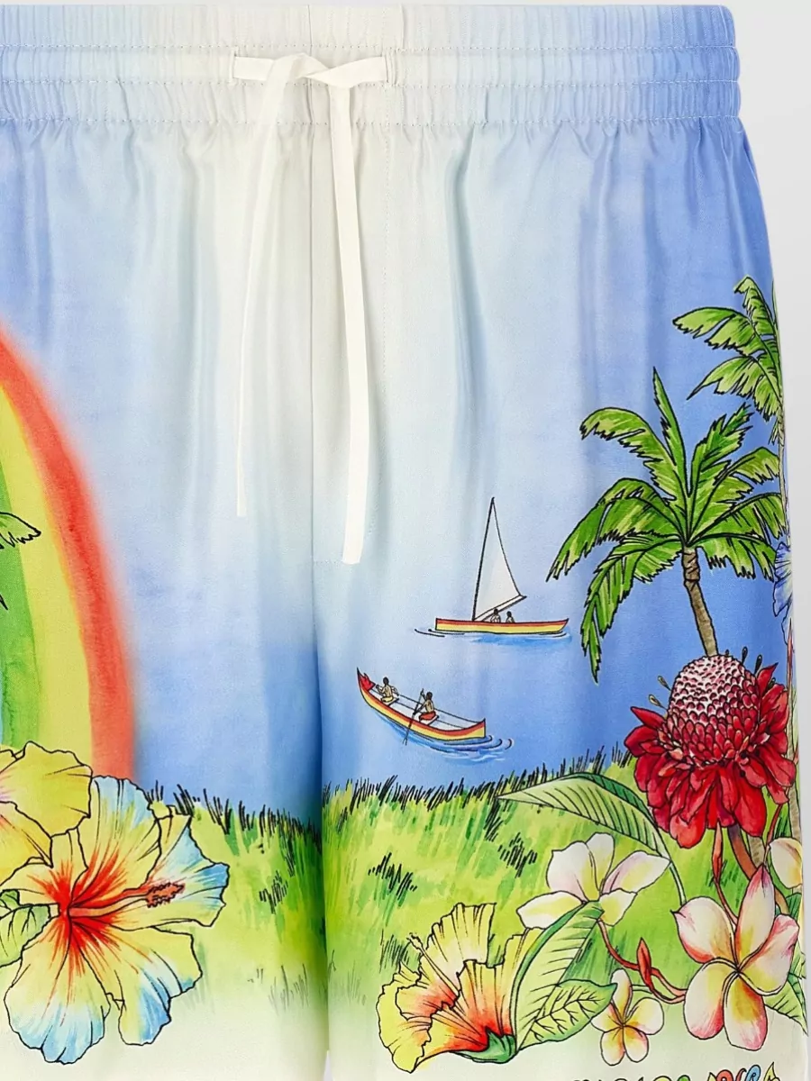 Casablanca Silk Bermuda Shorts