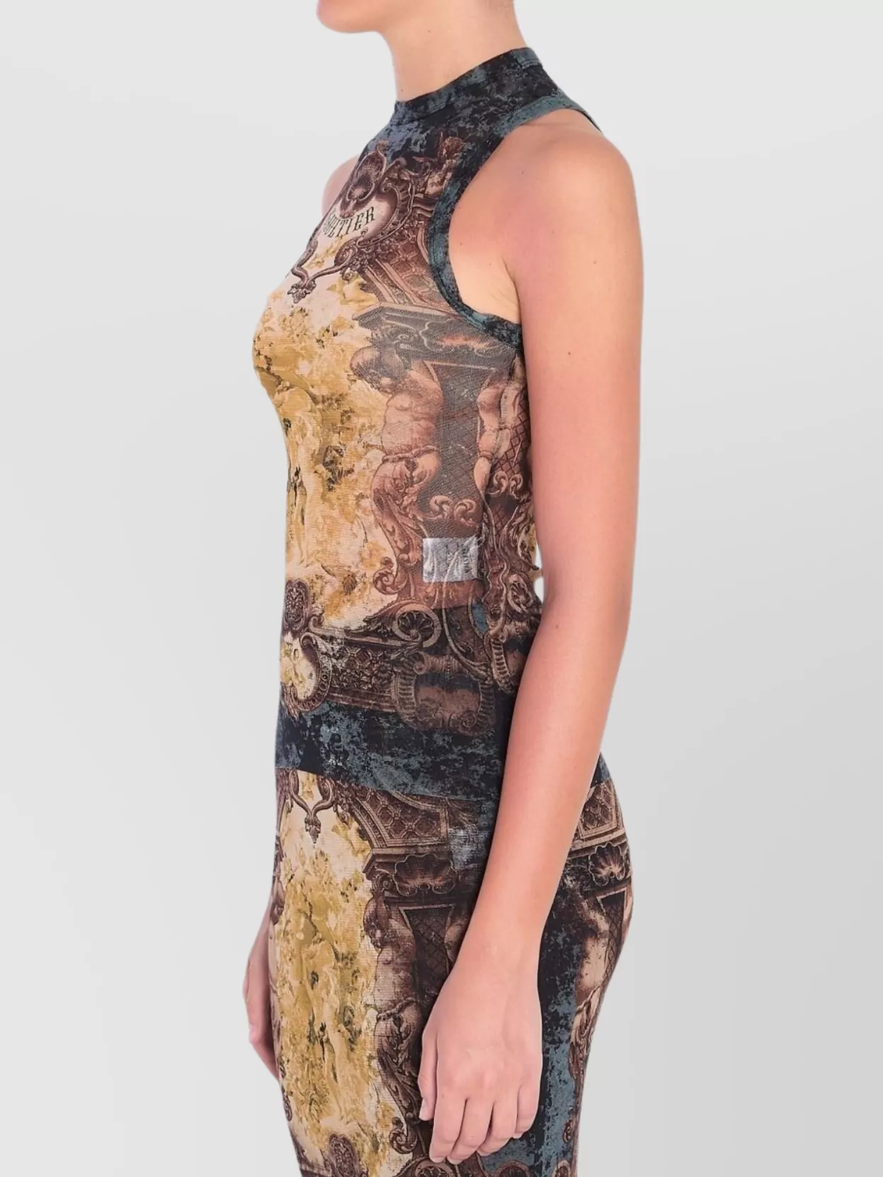 Jean Paul Gaultier Maxi Top With Medallion Print Design