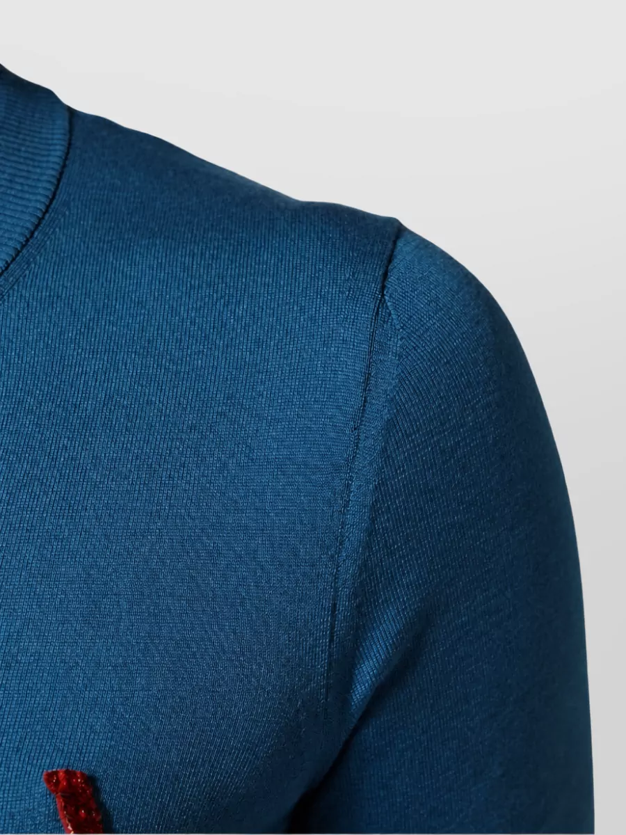 Dolce&Gabbana Silk Sequined Crewneck Pullover Sweater