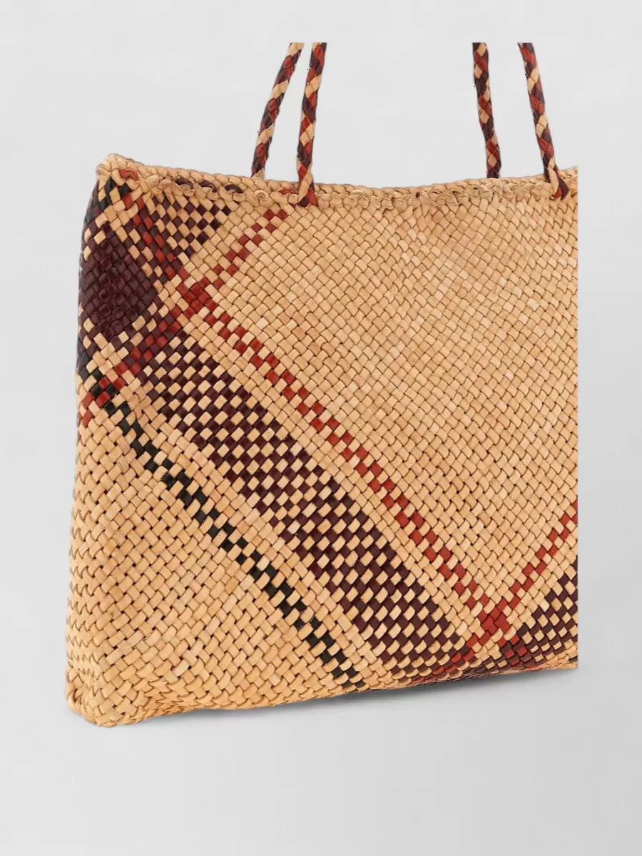 Dragon Diffusion vintage mesh tote large leather beach bag