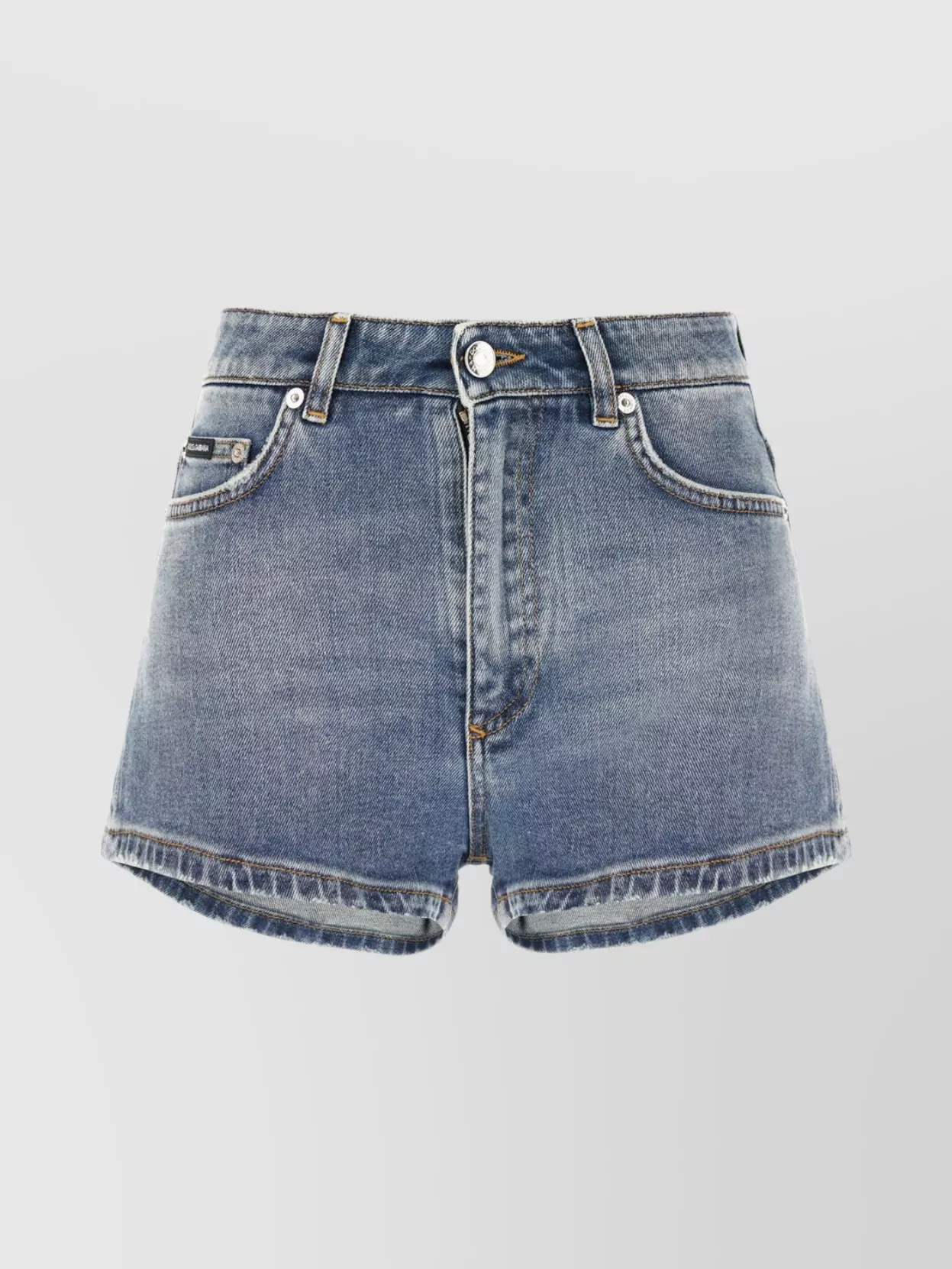 Dolce & Gabbana Denim Shorts With Back Pockets And Belt Loops In Blue