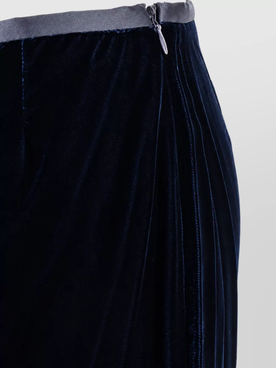 Emporio Armani Velvet High-Rise Straight-Leg Trousers