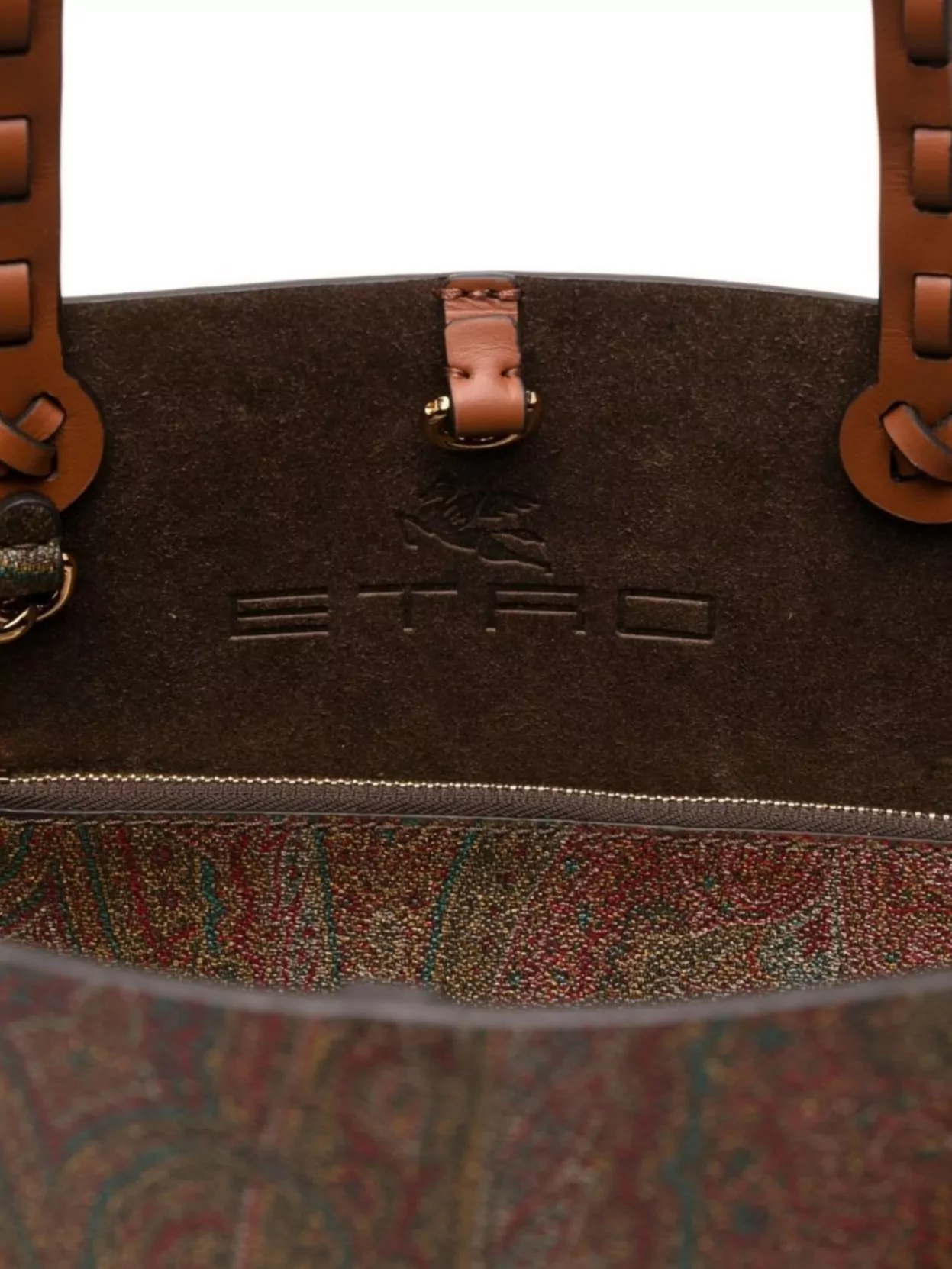 Etro Open-Top Tote Bags Side Lacing Detail
