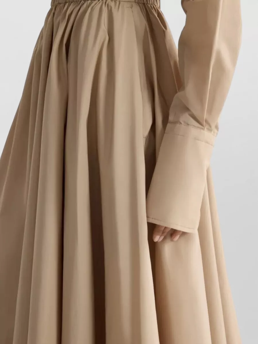 Patou Midi Skirt Elastic Waist Pleated Design