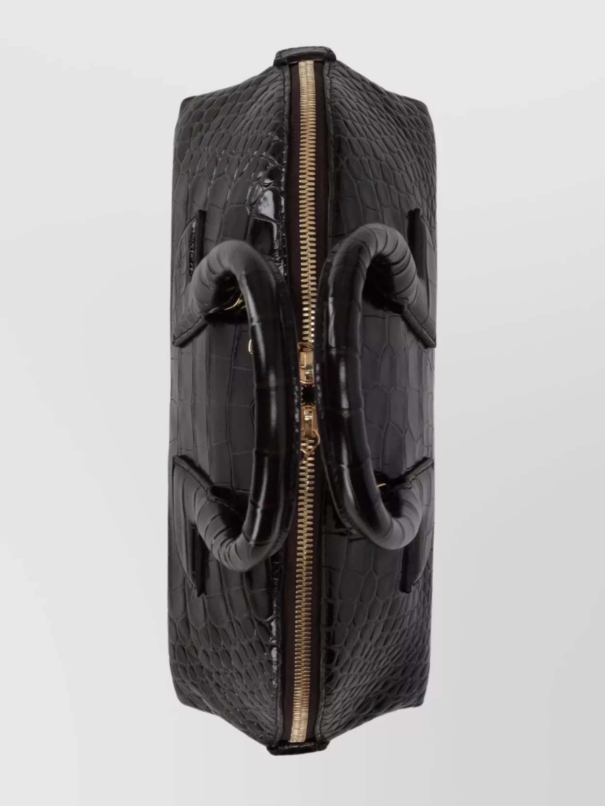 Patou Structured Tote Bag Crocodile Texture