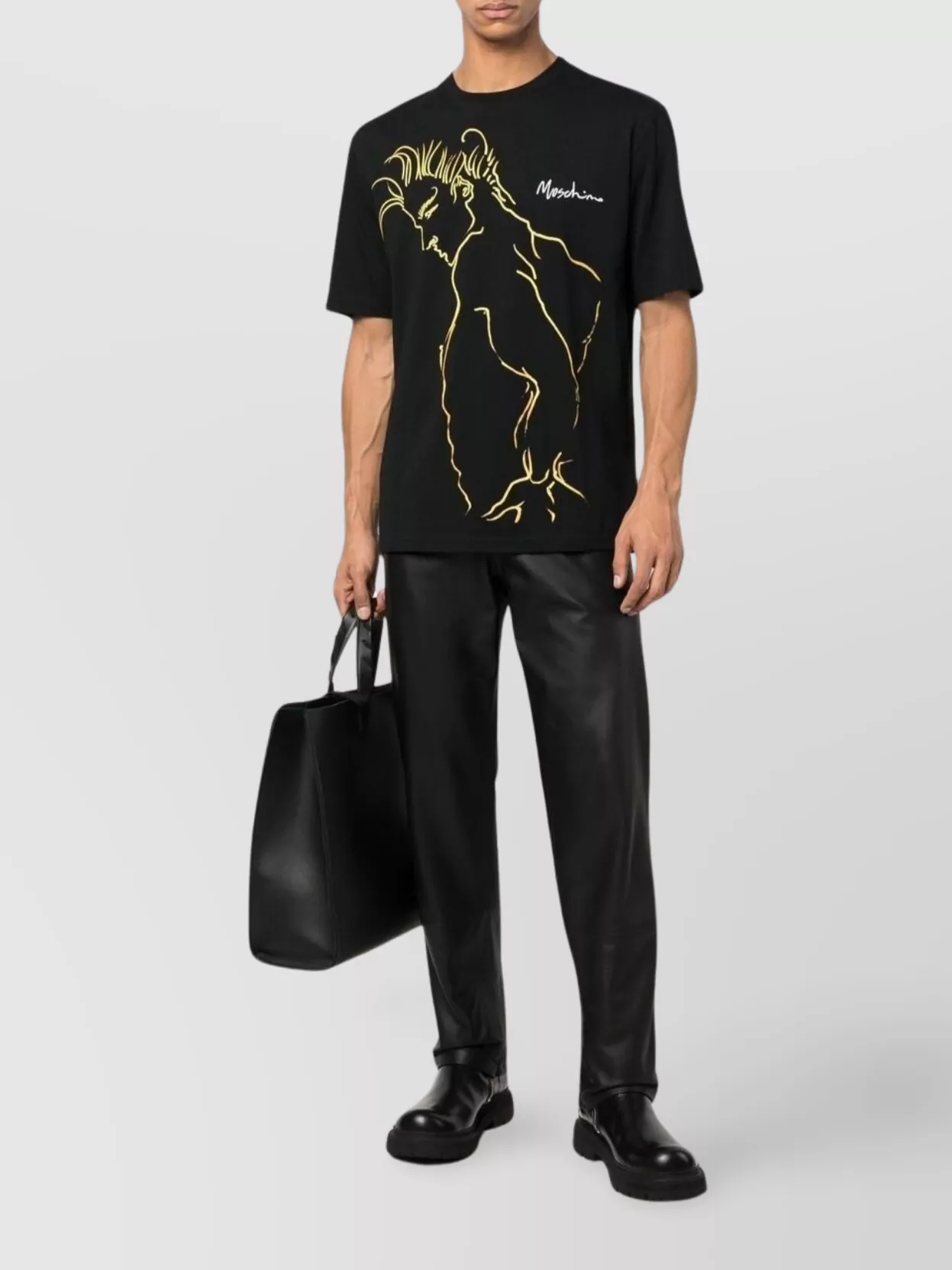 Moschino Illustrated Crew Neck T-Shirt With Short Sleeves