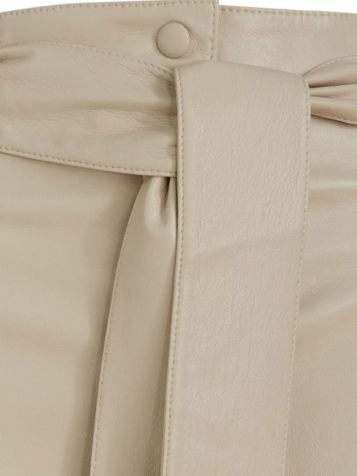 Nanushka Recycled Leather High Waist Shorts