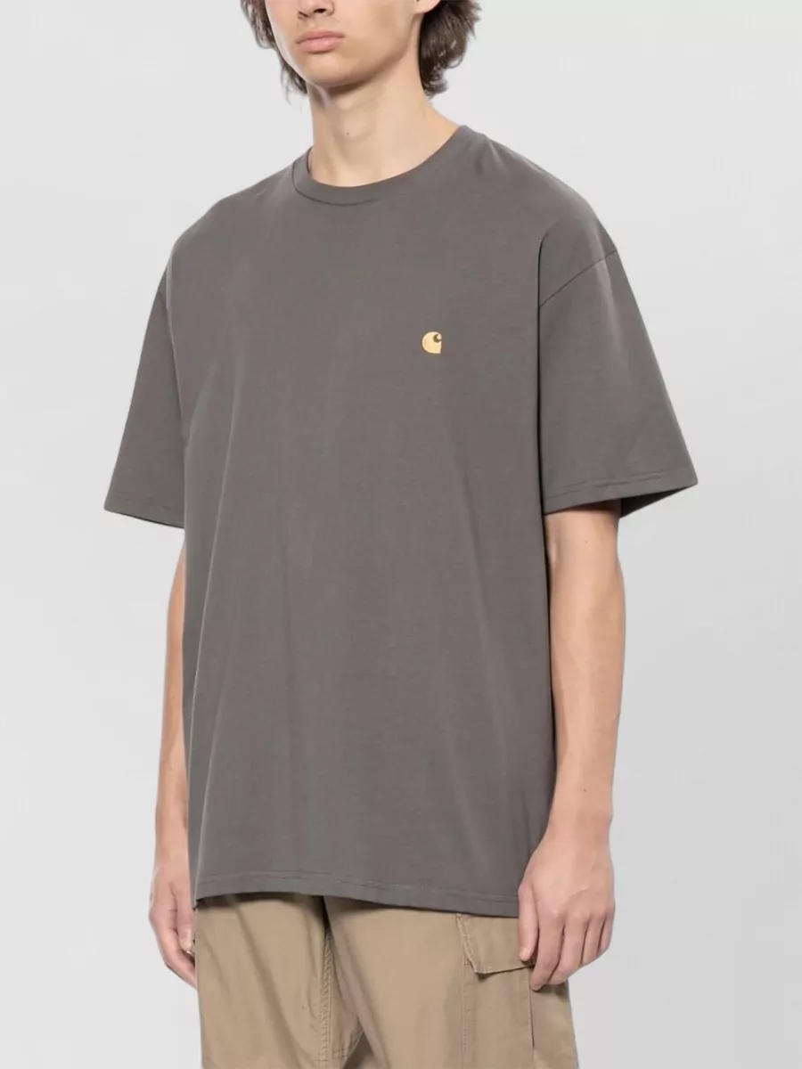 Carhartt Wip Logo Cotton Polo Shirt Round Neck