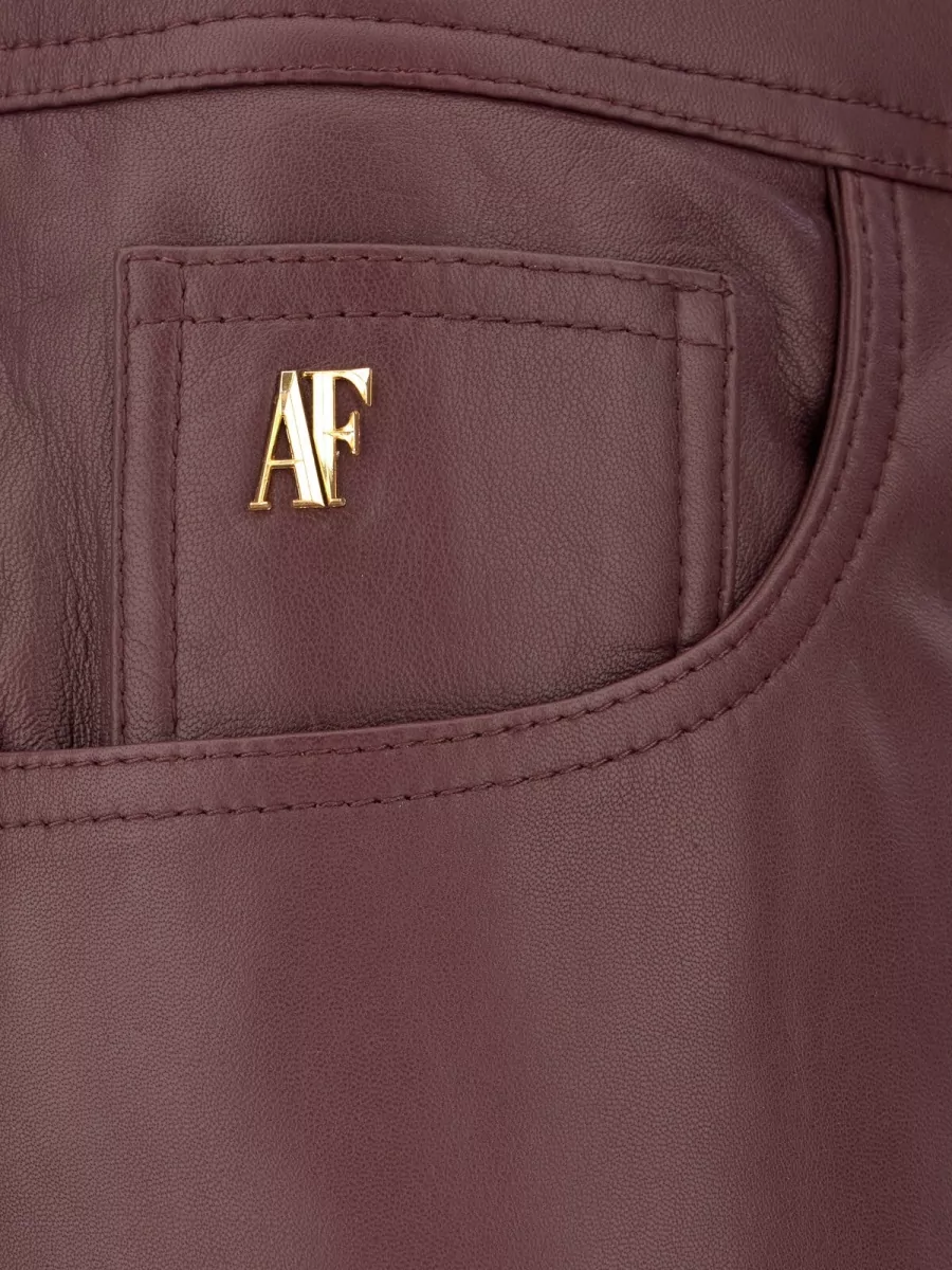Alberta Ferretti Leather Straight-Leg Trousers