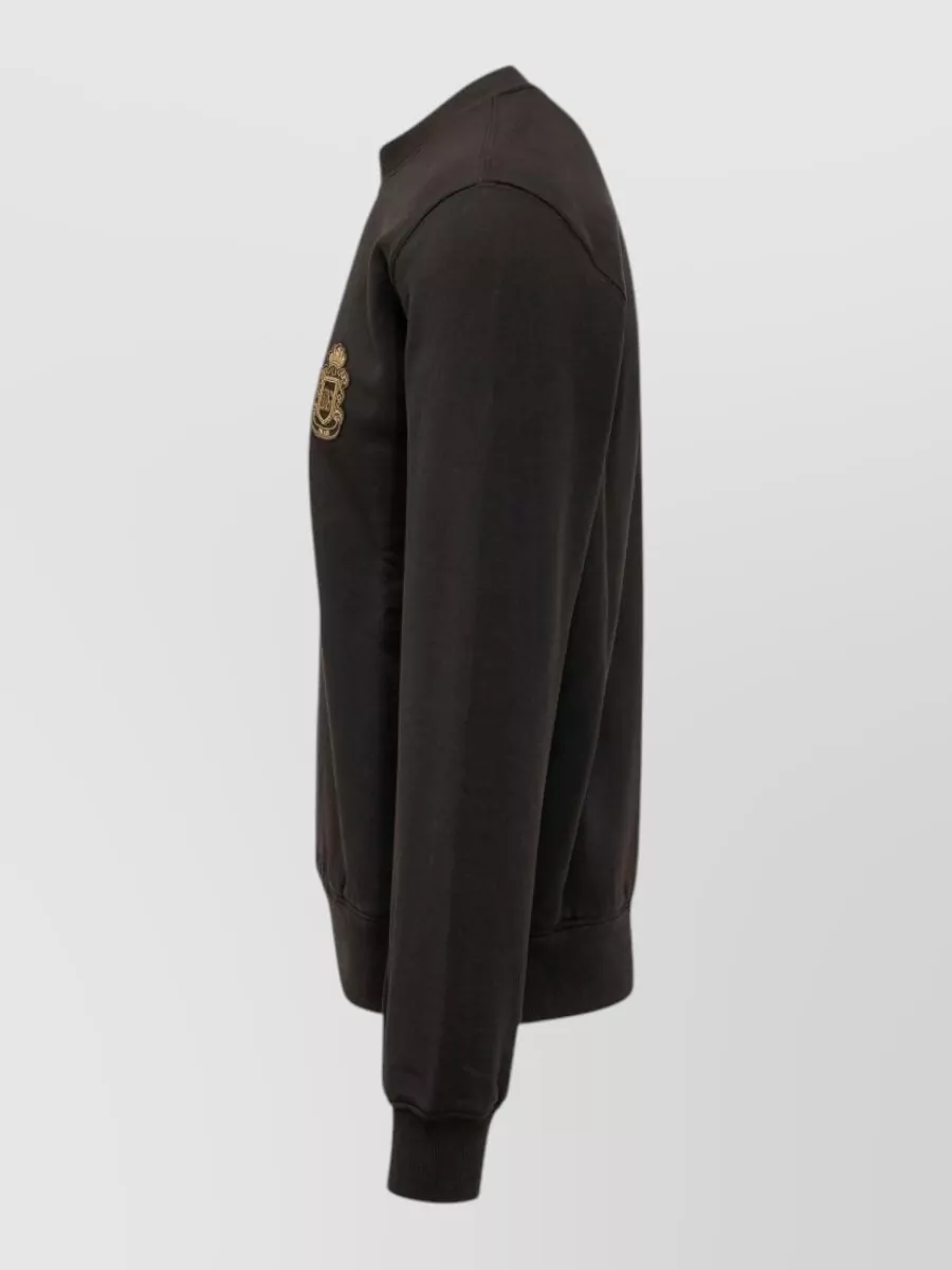 Dolce&Gabbana Heraldic Patch Cotton Sweatshirt