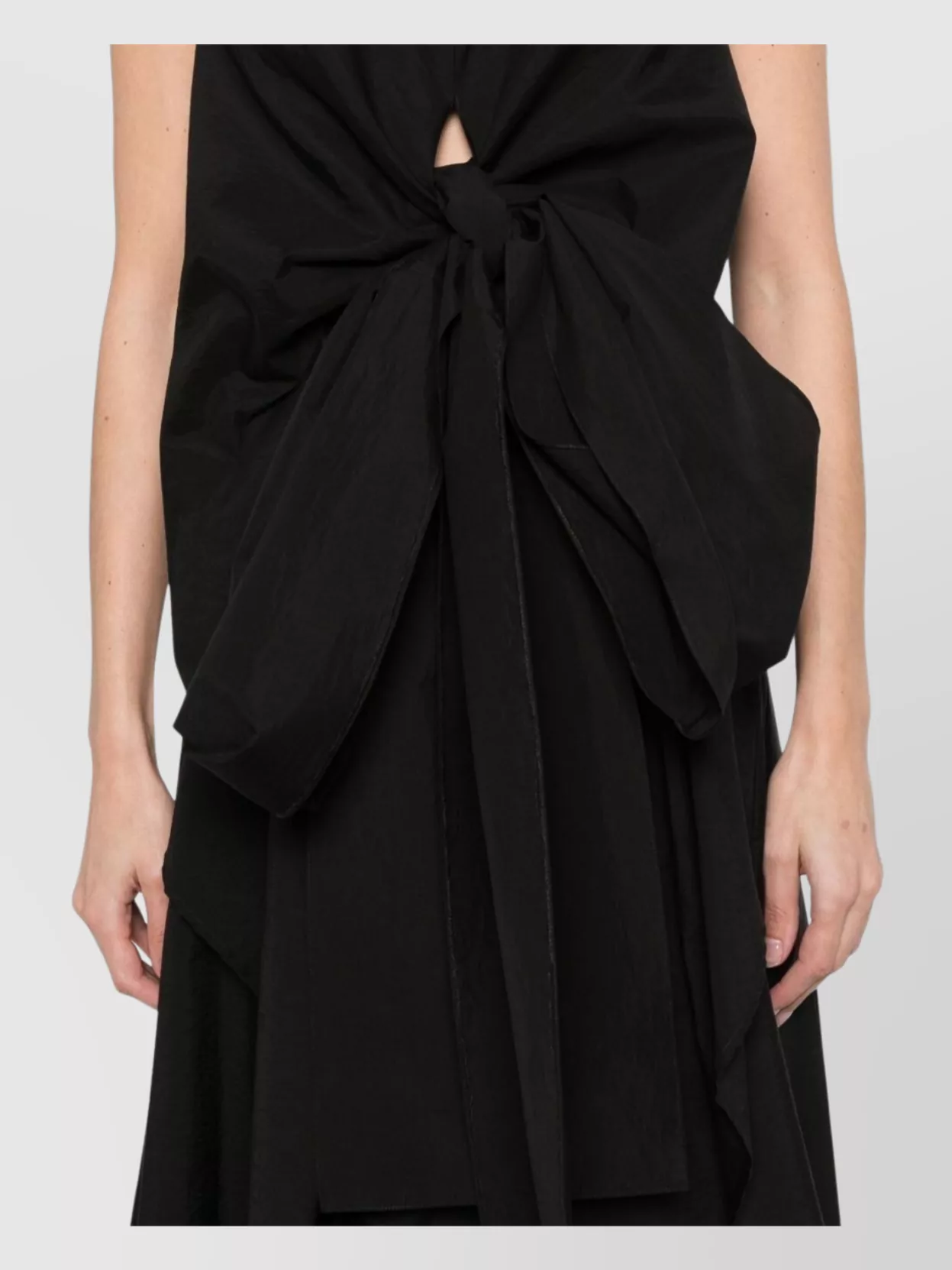 Fabiana Filippi Cotton Midi Dress Asymmetric Hem