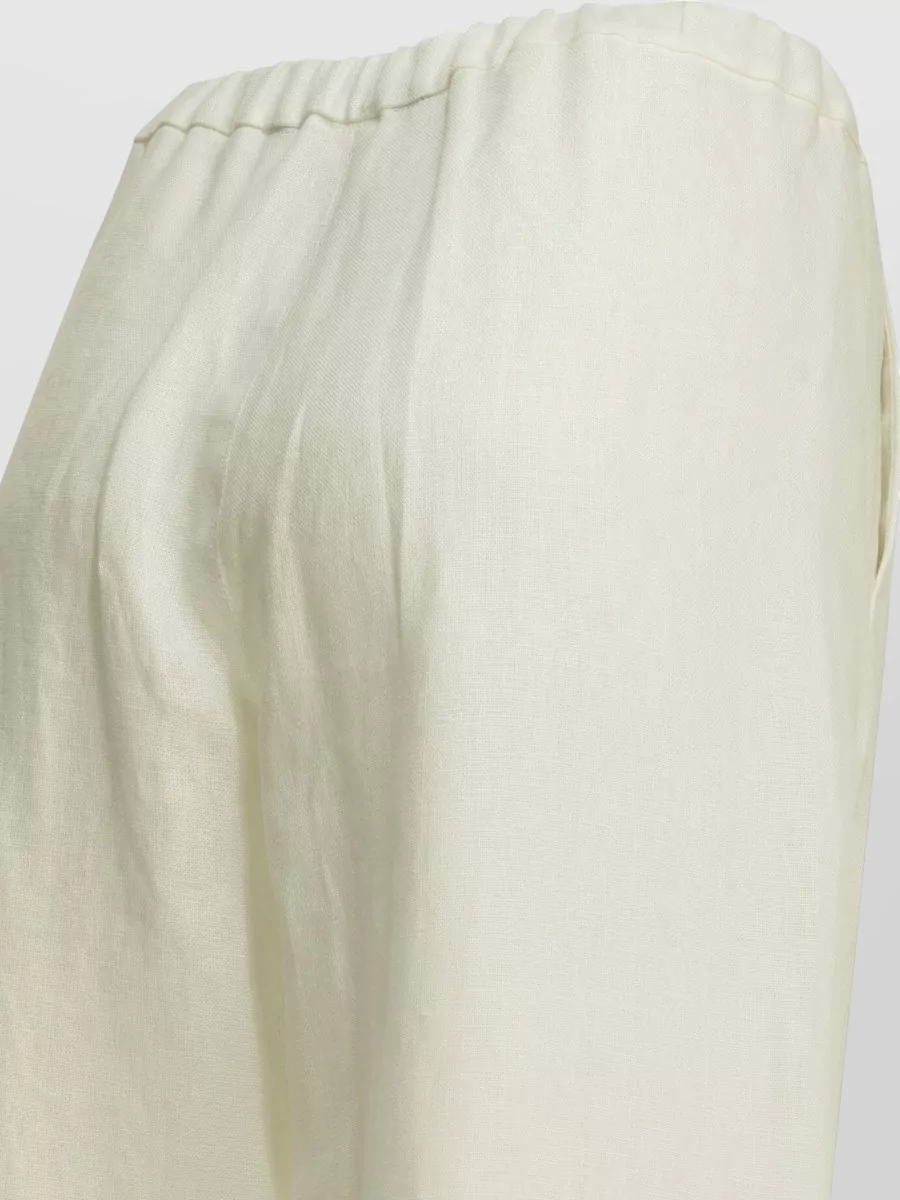 S Max Mara Linen Wide-Leg Trousers