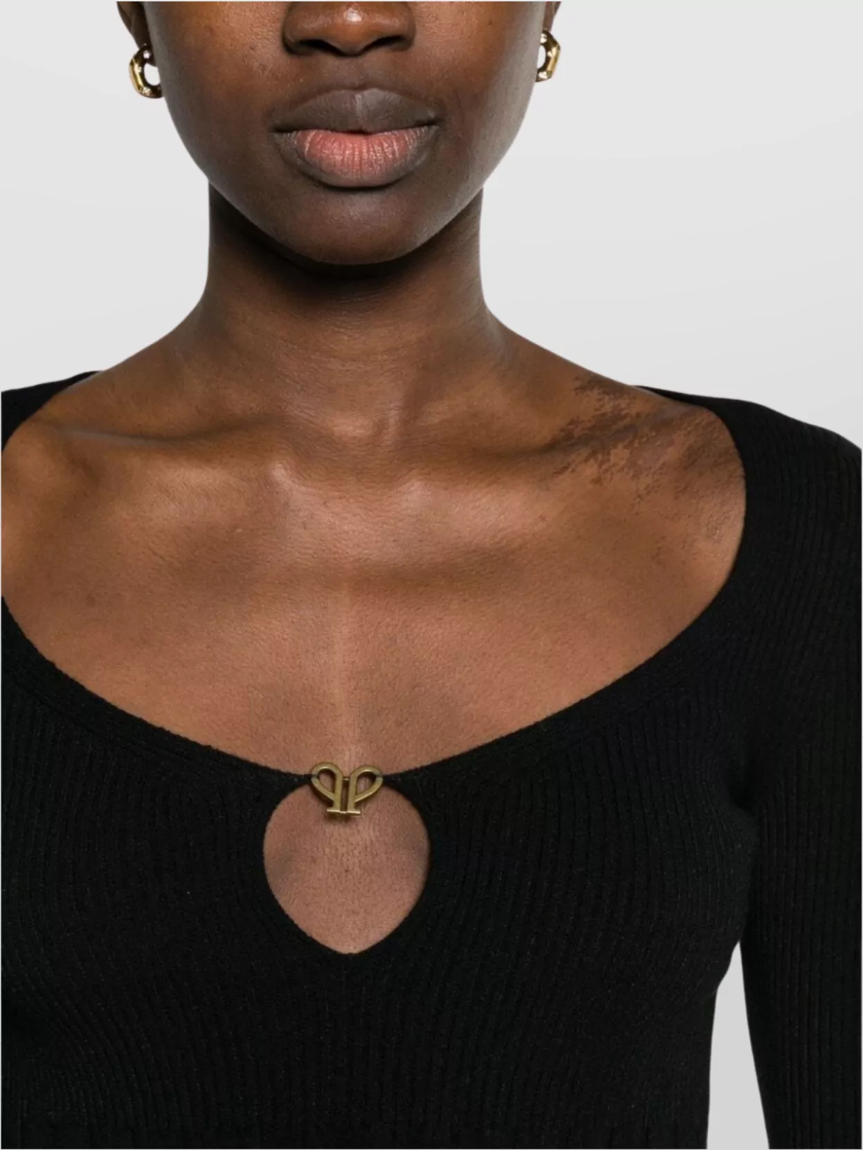 Philosophy Knitwear With Flared Hem And Keyhole Detail