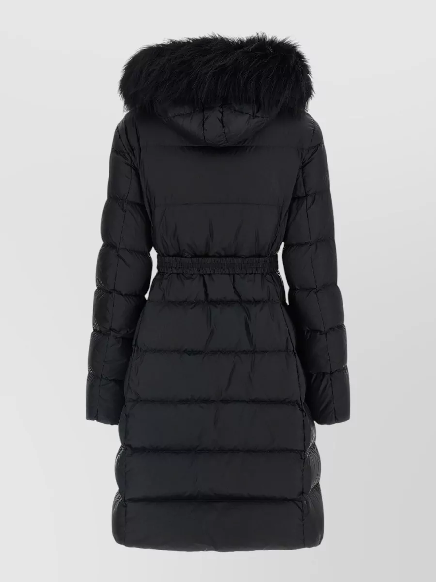 Moncler Down Quilted Belted Long Puffer Coat