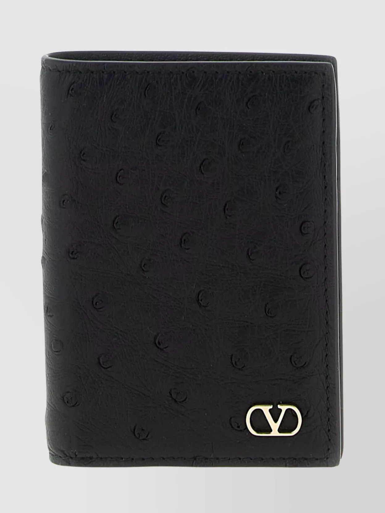 Valentino Garavani Vlogo Signature Bi-Fold Textured Cardholder