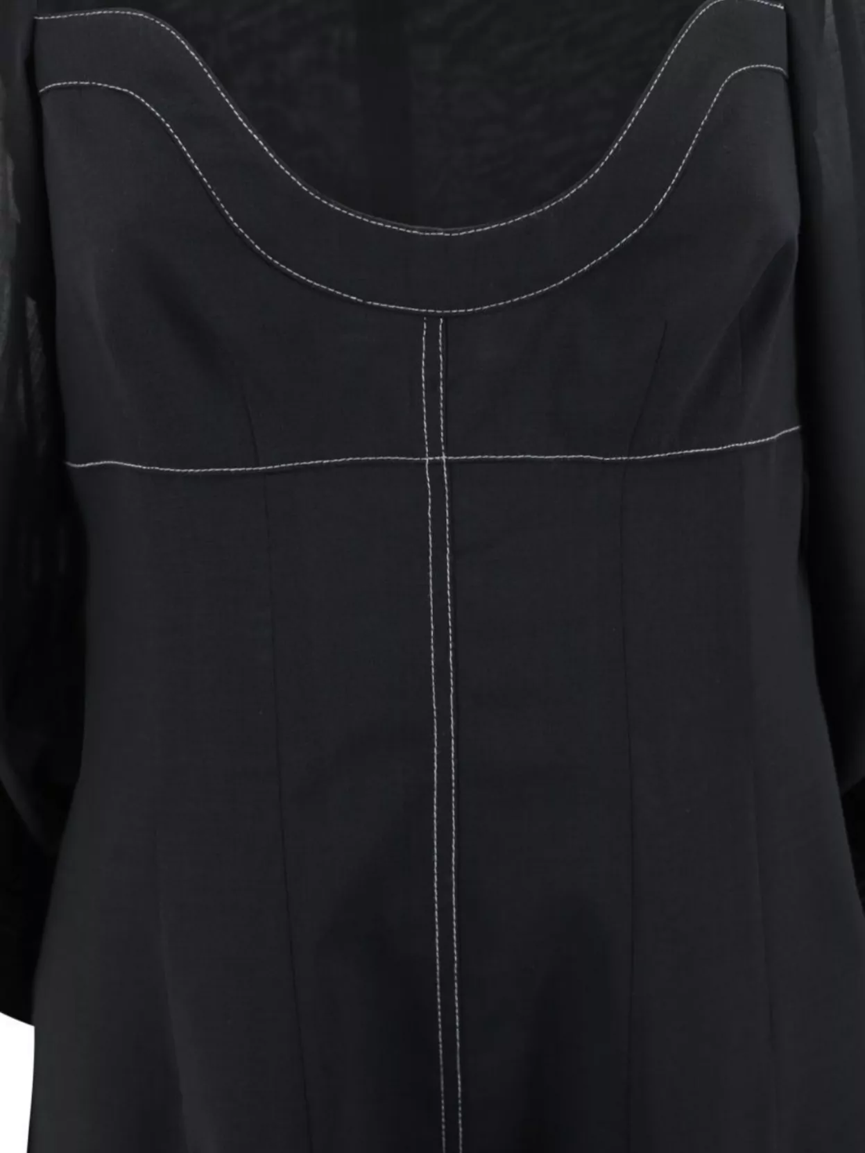 Philosophy Square Neckline Puff Sleeve Midi Dress