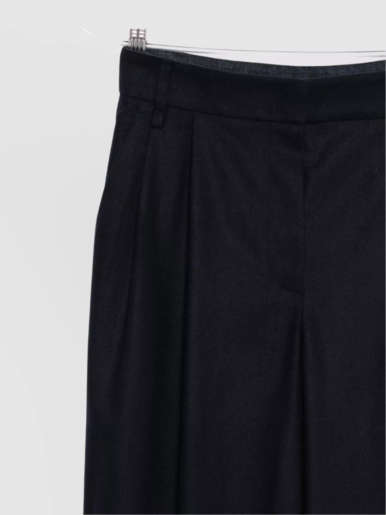 Emporio Armani Checked Wool Trousers Pleated Front